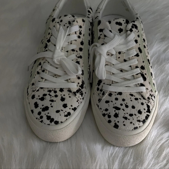 *NIB* Madewell Sidewalk Low Top Sneakers in Splatter Painted Calf Hair - Picture 4 of 7